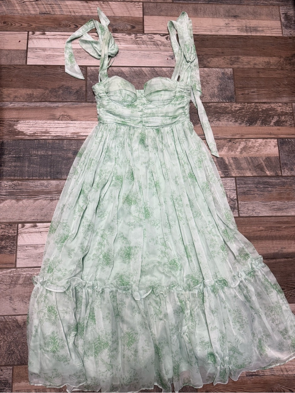 Petal & Pup Mint Green Floral Maxi Dress